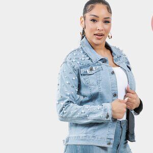 Pearl Bling Denim Jacket